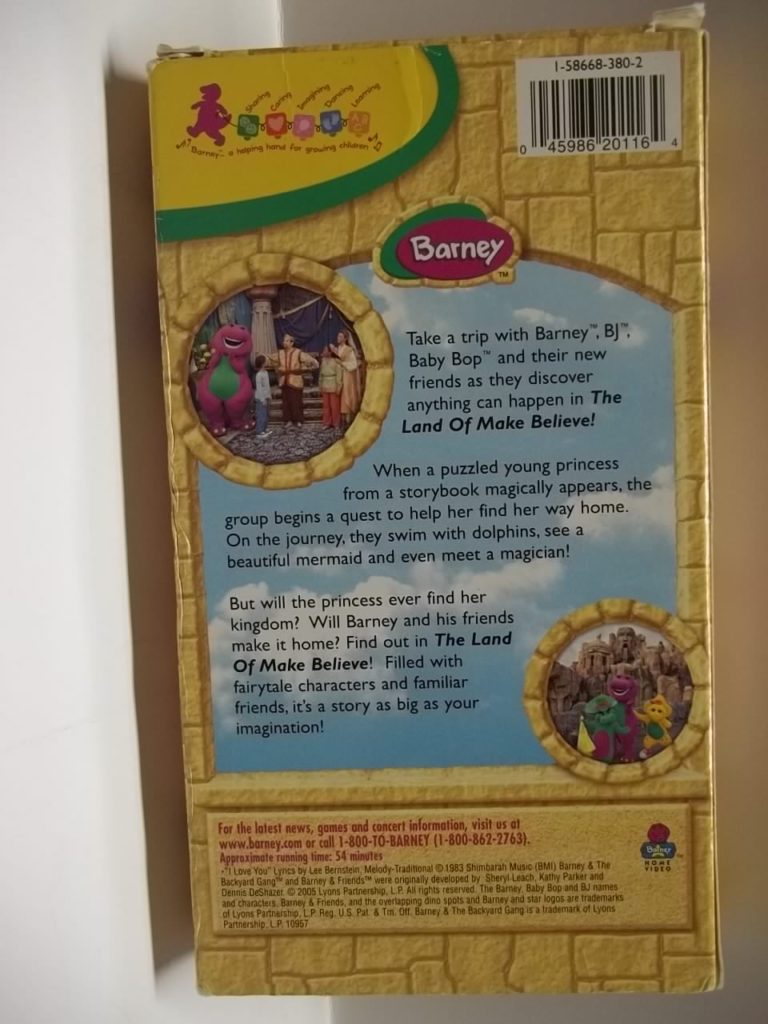 Barney The Land Of Make Believe Used VHS 20116 Closed Captioned