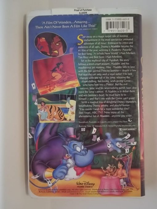 Aladdin black diamond VHS 1662 - Image 2