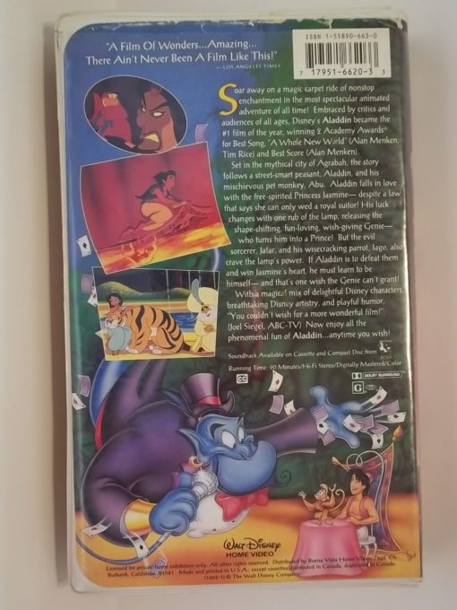 Aladdin Black Diamond 1662 VHS - Image 2