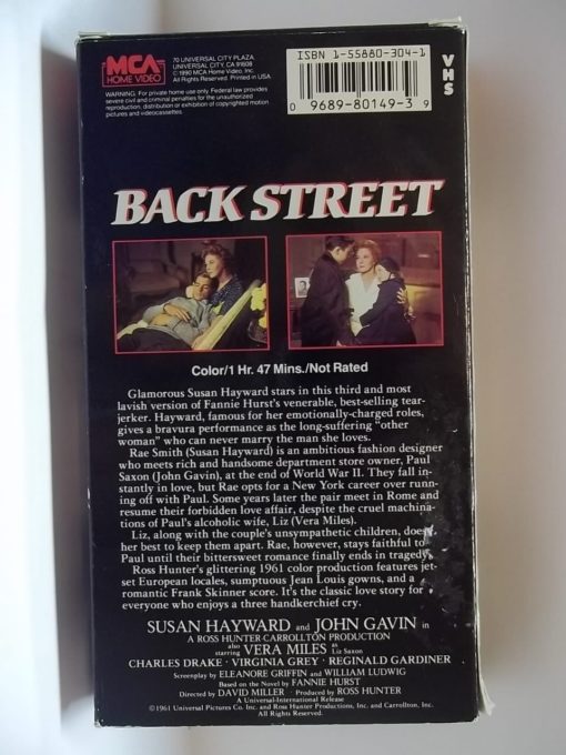 Back Street (Used VHS tape 80149) - Image 2