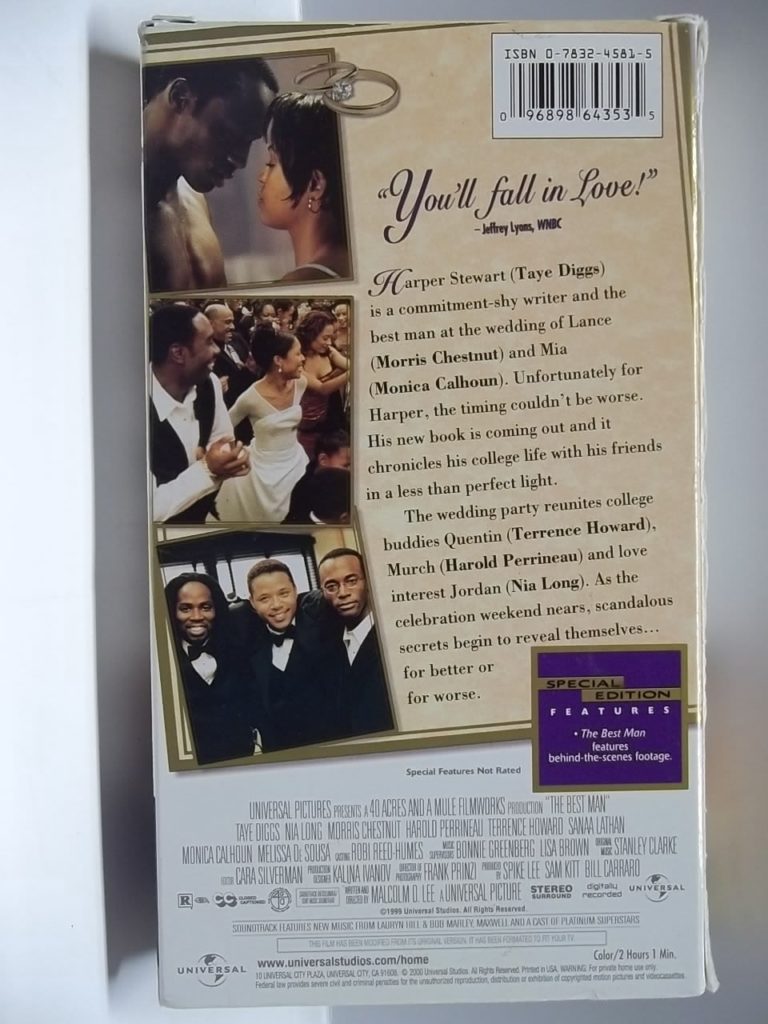 The Best Man (Used VHS Catalog-86435) Rated-R - Preston's Used Items