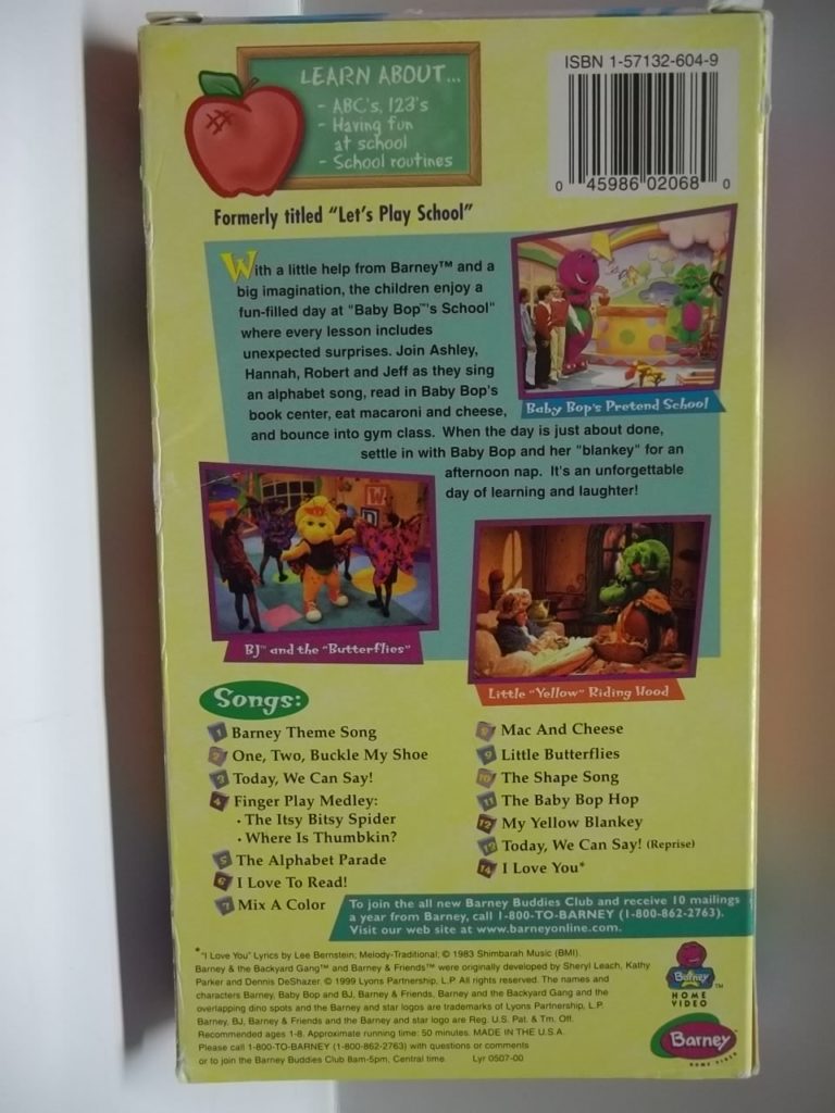 Barney ABC VHS